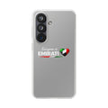 Emirati Love Phone Case – “Everyone is EMIRATI” Clear Flexi Case with UAE Flag Heart